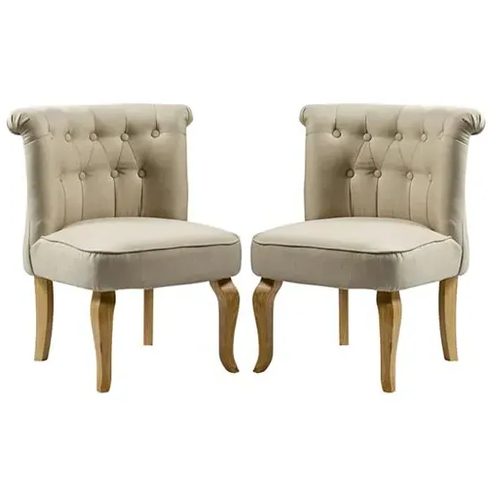 Pacari Dining Chairs Set of 2 - Beige, Fabric image