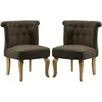 Pacari Dining Chairs Set of 2 - Brown, Fabric