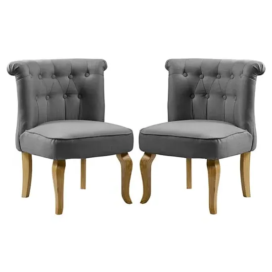 Pacari Dining Chairs Set of 2 - Grey, Fabric