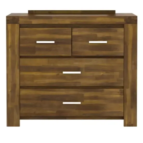 Pacay Wooden Dressing Table with 4 Drawers - Brush Effect