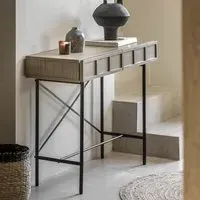 Pacific Console Table with 2 Drawers - Smoked Oak