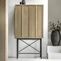 Pacific Drinks Cabinet with 2 Doors - Smoked Oak