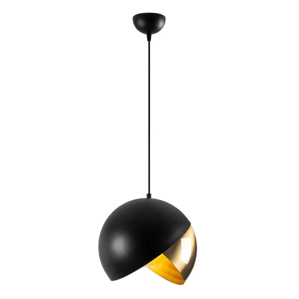 Pacman Metal Ceiling Pendant Light - Black, Vintage product