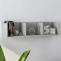 Pacorro 3-Compartment Wall Shelf - Concrete Effect