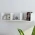 Pacorro 3-Compartment Wall Shelf - White, Engineered Wood