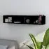 Pacorro 4-Compartment Wall Shelf - Black, Engineered Wood