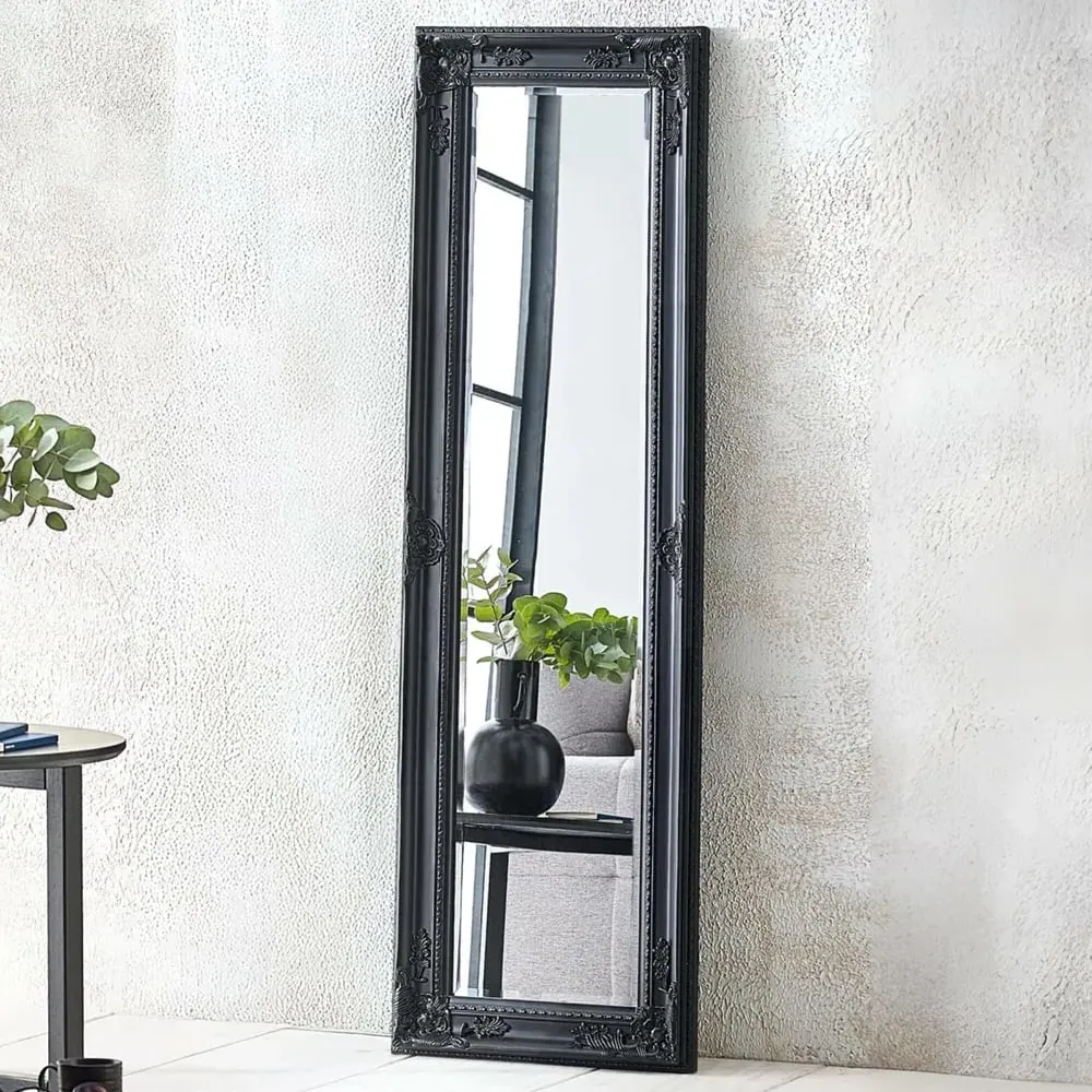 Padilla Full Length Dressing Mirror - Black, Wood image