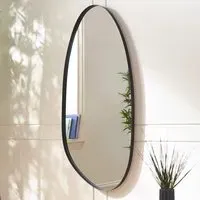 Padilla Organic Shaped Mirror - Black, Wood