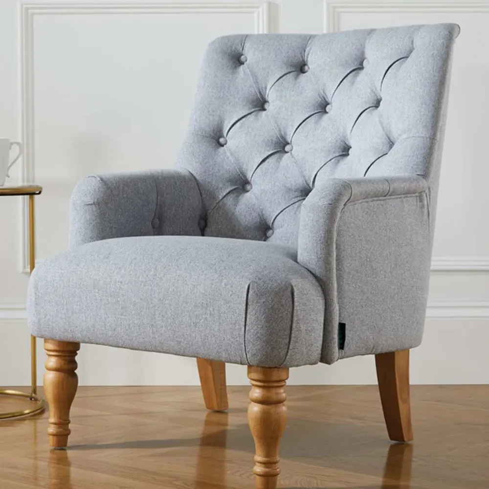 Padston Fabric Lounge Armchair - Grey image