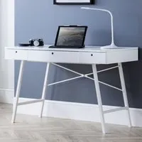 Pagan Laptop Desk with Storage - White