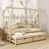 Paige Day Bed with Trundle and Bonnell Mattress - Pine