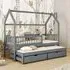 Paige Day Bed with Trundle and Foam Mattress - Graphite, Pine