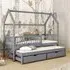 Paige Day Bed with Trundle - Grey, Pine