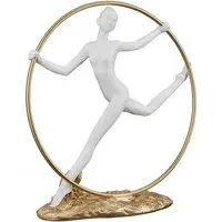 Pala Polyresin Figure Sculpture - White, Gold