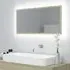 Palatka Bathroom Mirror with LED Lights - Sonoma Oak