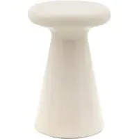 Palikir Round Side Table - Cream, High Gloss