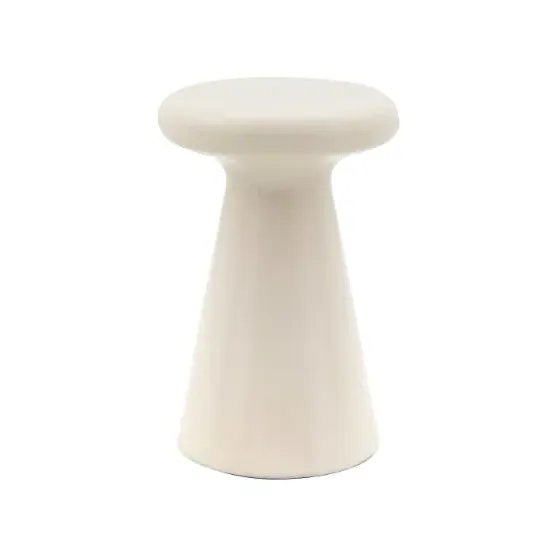 Palikir Round Side Table - Cream, High Gloss image