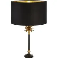 Palm Table Lamp - Black, Velvet