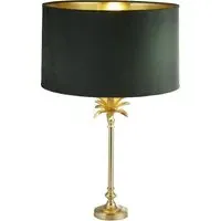 Palm Table Lamp - Green, Velvet