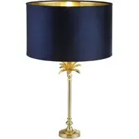 Palm Table Lamp - Navy, Velvet