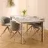 Palmdale Rectangular Dining Table Set with 4 Chairs - Grey, Ceramic