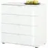 Palmer 4 Drawer Chest with Glass Fronts - Matt White