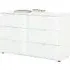 Palmer 6 Drawer Chest with Glass Fronts - Matt White