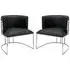 Palmer Dining Chairs - Black, Faux Leather
