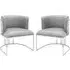 Palmer Dining Chairs - Grey, Faux Leather