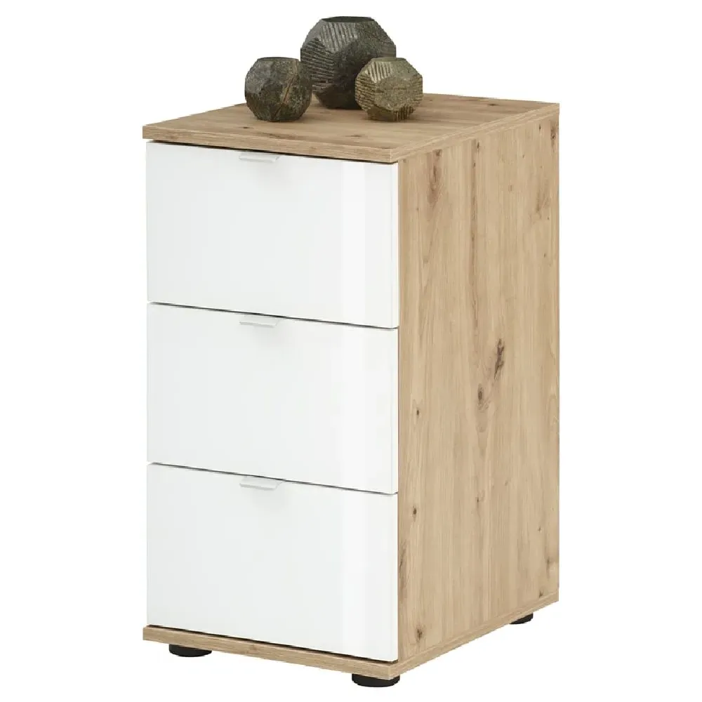 Palmer Office Pedestal with 3 Drawers - White, Pine