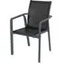 Palmetto Fabric Outdoor Armchair - Dark Grey, Black