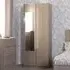 Palmyra 2-Door Mirrored Wardrobe - Smoked Ash