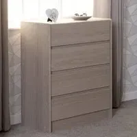 Palmyra 4 Drawer Chest - Smoked Ash