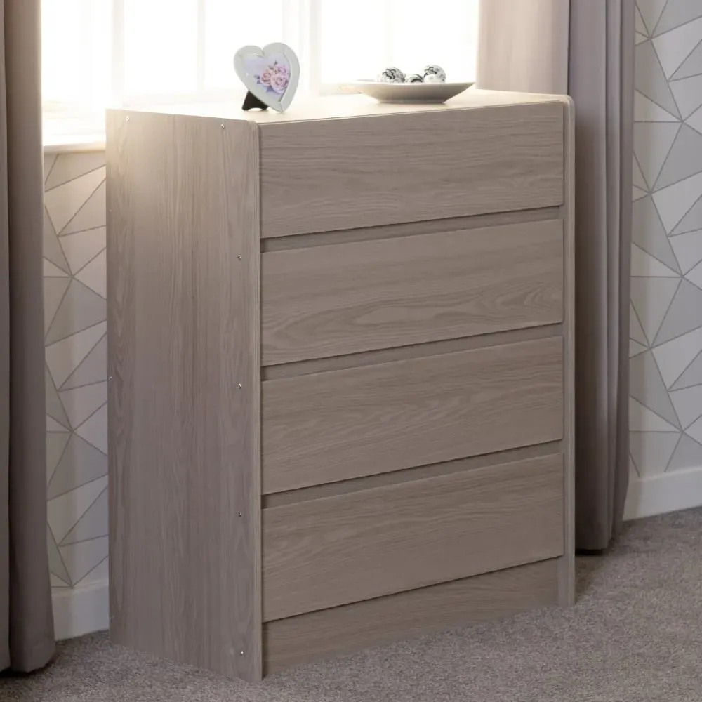 Palmyra 4 Drawer Chest - Smoked Ash