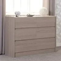 Palmyra 6 Drawer Chest - Smoked Ash