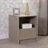 Palmyra Bedside Cabinet with 1 Drawer - Smoked Ash