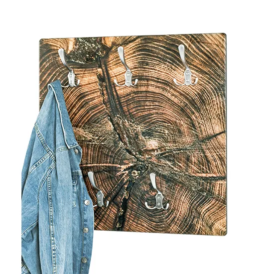 Palos 5-Hook Wall-Mounted Coat Rack - End Grain Print, MDF product