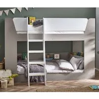 Pampa Bunk Bed with Shelving - Taupe, Wood alternate view