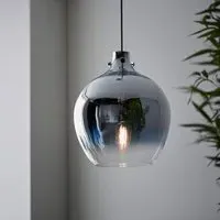 Pampa Glass Pendant Ceiling Light - Chrome