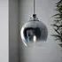 Pampa Glass Pendant Ceiling Light - Chrome