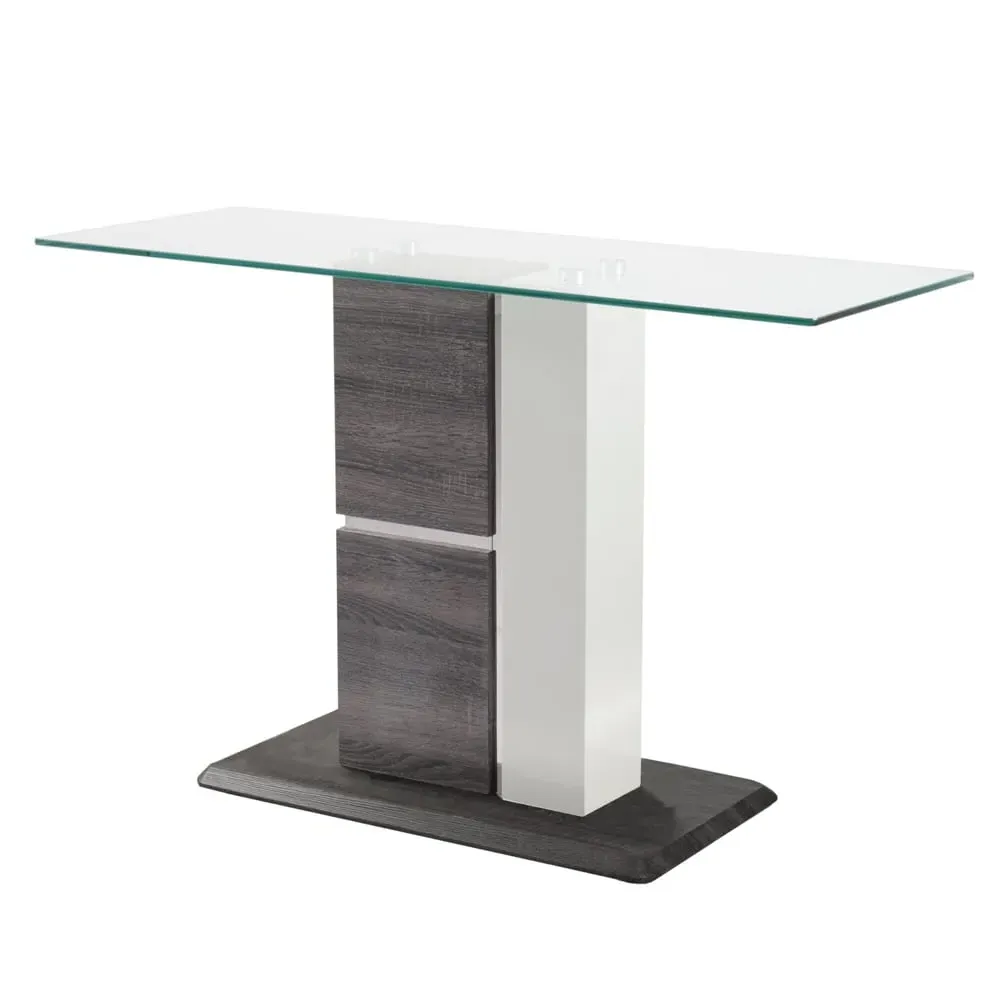 Pamplona Glass Console Table - Grey