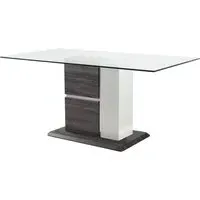Pamplona Glass Dining Table - Grey
