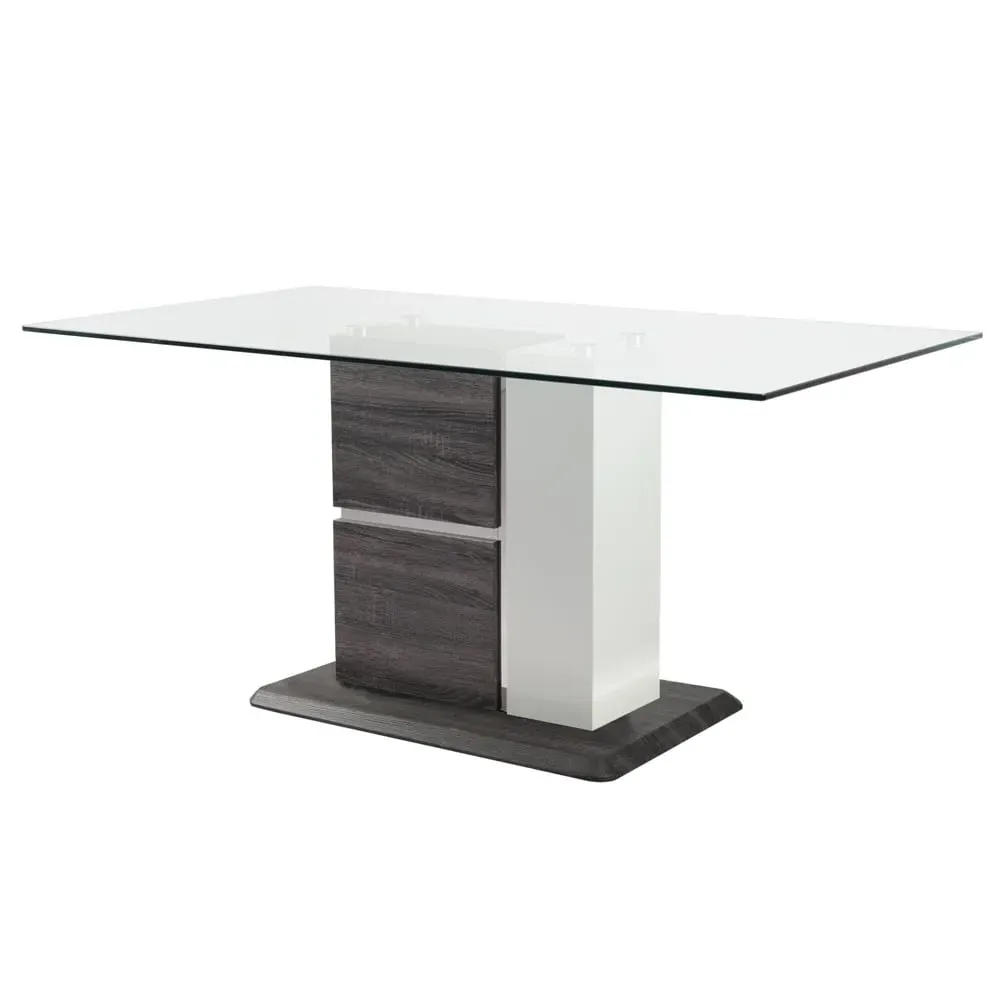 Pamplona Glass Dining Table - Grey
