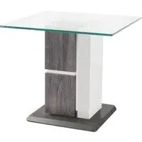 Pamplona Glass End Table - Grey