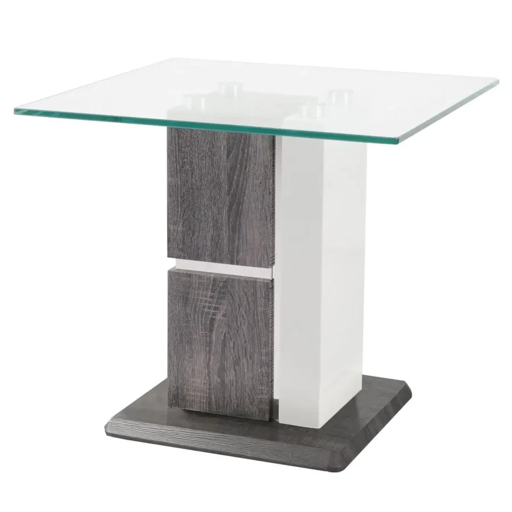 Pamplona Glass End Table - Grey image