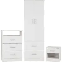 Pana 2-Door Wardrobe Set - White