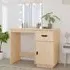Panas Pinewood Dressing Table with LED Lights - Natural