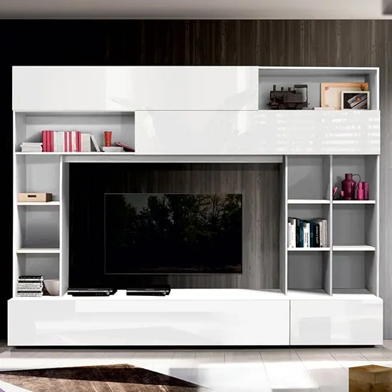 Pandora Large Entertainment Unit - White, High Gloss image