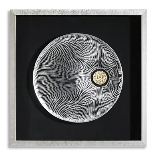 Pandorra Picture Glass Wall Art - Silver, Wood