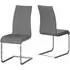 Paoli Dining Chairs in Pair - Grey, Faux Leather